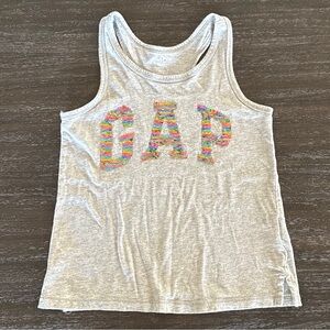Gap Girls Small (6-7) Gray Sequin Tank Top